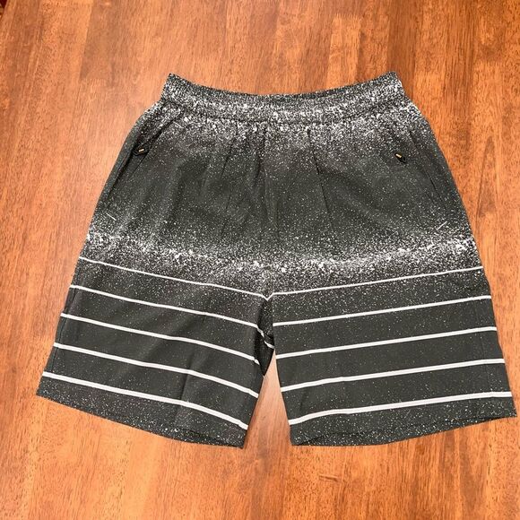 Mier Men's 5" Running Shorts STRIPES PAINT SPLATTER SZ M NWT GYM TRAINING CASUAL - Picture 1 of 8